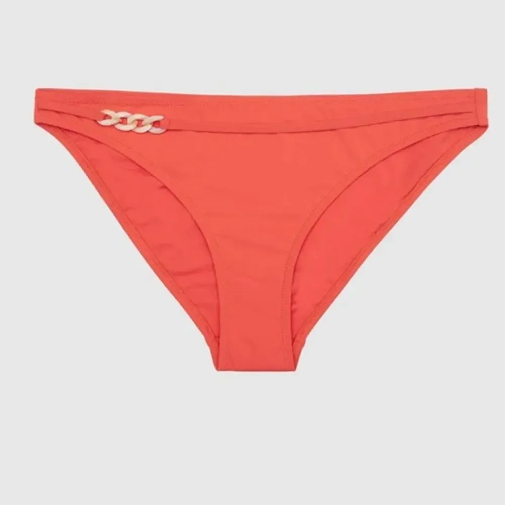 REISS Myra Tanga Bikini Bottoms Size 8 NEW Coral Swimwear Separates Swim